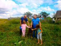 Многодетной семье из деревни Белино Фурмановского района подарили теленка.