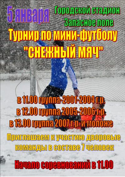 Турнир по мини-футболу «Снежный мяч-2019» 